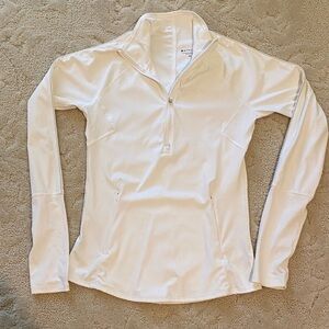 Athleta White Quarter-Zip Women's xs